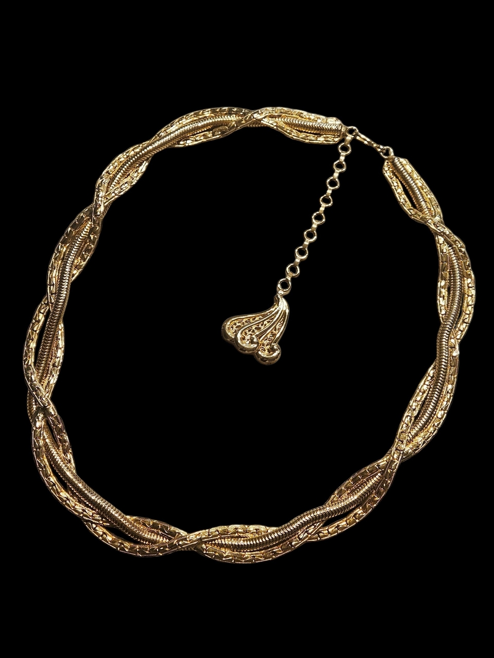 Vintage Dior Necklace Christian Dior Gold Necklace Belt Braided Chain